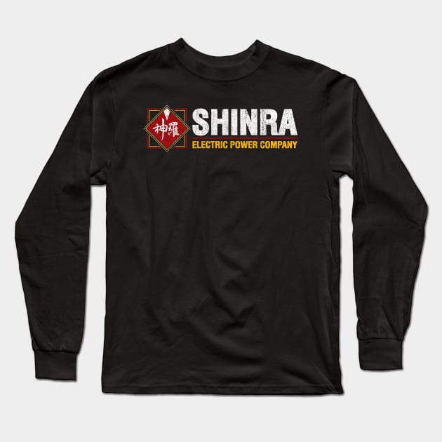 Shinra Electric Power Company Long Sleeve T-Shirt by huckblade